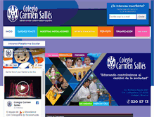 Tablet Screenshot of colegiocarmensallescuernavaca.edu.mx